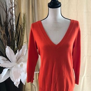 “Attention” Women’s Orange Sweater size XL